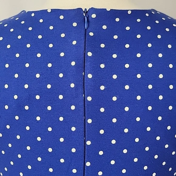 Old Navy Polka Dot Sheath Dress Periwinkle Blue & White Size Small - Picture 7 of 11